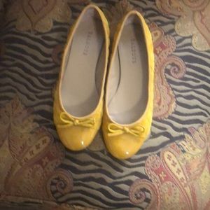 Talbots gold ballet flats